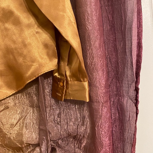 Vintage!! Halston Heritage Shimmering Gold Top - Picture 4 of 7